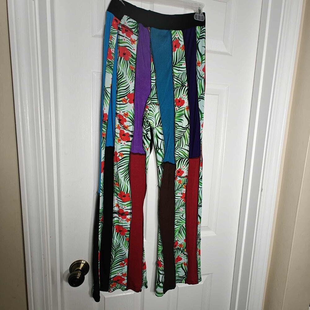 The Collection Royal women L/XL Viscose Patched Trouser Pants Patchwork